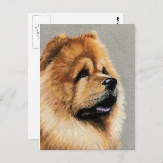 Chow Chow Chow Hund Art Postkarte (Vorne/Hinten)