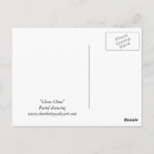 Chow Chow Chow Hund Art Postkarte (Rückseite)