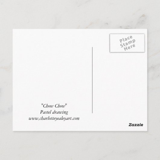 Chow Chow Chow Hund Art Postkarte (Rückseite)