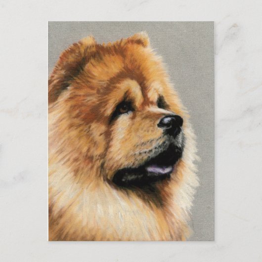 Chow Chow Chow Hund Art Postkarte (Vorderseite)