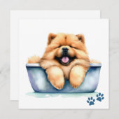 Chow Chow Chow Hundekarte (Vorne/Hinten)