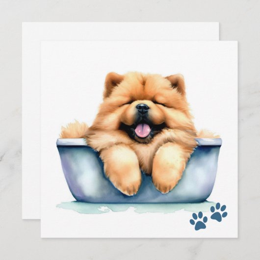 Chow Chow Chow Hundekarte (Vorne/Hinten)