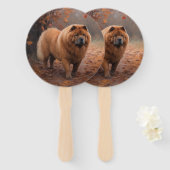 Chow Chow Chow im Herbst Leaves Inspiriert Fächer (Vorne und Hinten)