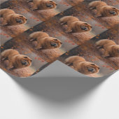 Chow Chow Chow im Herbst Leaves Inspiriert Geschenkpapier (Ecke)