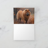 Chow Chow Chow im Herbst Leaves Inspiriert Karte (Innenseite)