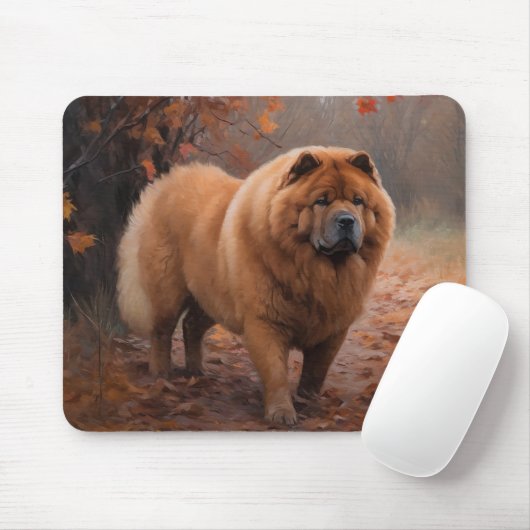 Chow Chow Chow im Herbst Leaves Inspiriert Mousepad (Mit Mouse)