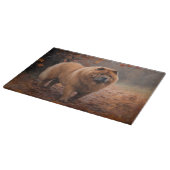 Chow Chow Chow im Herbst Leaves Inspiriert Schneidebrett (Ecke)