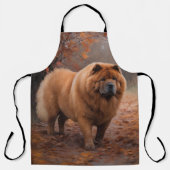 Chow Chow Chow im Herbst Leaves Inspiriert Schürze (Vorderseite)