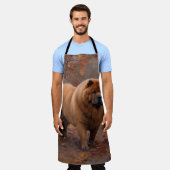 Chow Chow Chow im Herbst Leaves Inspiriert Schürze (Getragen)