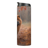 Chow Chow Chow im Herbst Leaves Inspiriert Thermosbecher (Nach rechts gedreht)