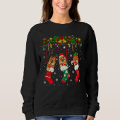 Chow Chow Chow in Sock Xmas Rentier Santa Elf Hund Sweatshirt (Vorderseite)