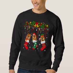 Chow Chow Chow in Sock Xmas Rentier Santa Elf Hund Sweatshirt