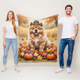 Chow Chow Chow lässt Erntedank Art Fleecedecke