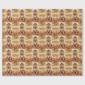 Chow Chow Chow lässt Erntedank Art Geschenkpapier (Flach)