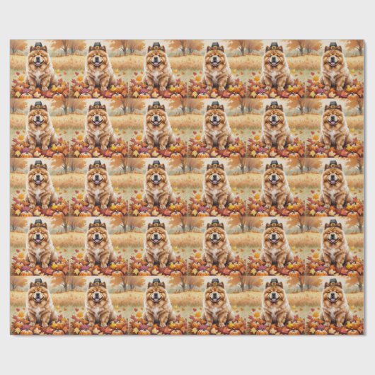 Chow Chow Chow lässt Erntedank Art Geschenkpapier (Flach)
