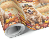 Chow Chow Chow lässt Erntedank Art Geschenkpapier (Rolleneckpunkt)