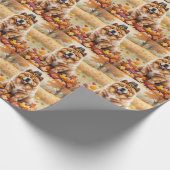 Chow Chow Chow lässt Erntedank Art Geschenkpapier (Ecke)