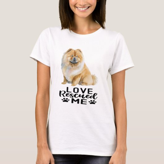Chow Chow Chow Liebe rettete mich T-Shirt (Vorderseite)