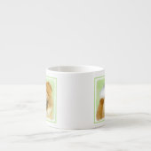 Chow Chow Chow Painting - Niedliche Original Hund Espressotasse (Vorderseite)