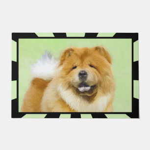 Chow Chow Chow Painting - Niedliche Original Hund Fußmatte