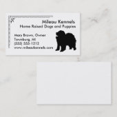 Chow Chow Chow-Silhouette Visitenkarte (Vorne/Hinten)