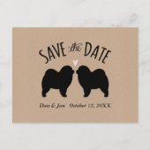 Chow Chow Chow-Silhouetten, die das Datum speicher Ankündigungspostkarte (Vorderseite)