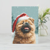 Chow Chow Chow WeihnachtsWeihnachtsWeihnachtsfeier Feiertagskarte (Stehend Vorderseite)