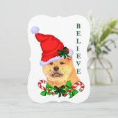 Chow Chow Chow WeihnachtsWeihnachtsWeihnachtsfeier Feiertagskarte (Stehend Vorderseite)