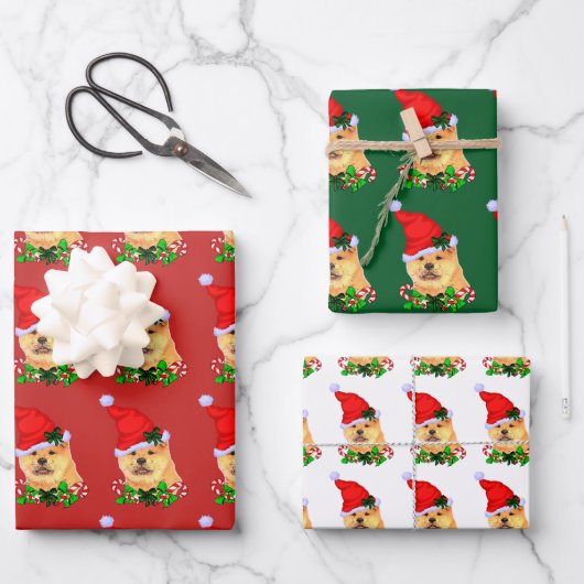 Chow Chow Chow WeihnachtsWeihnachtsWeihnachtsfeier Geschenkpapier Set (Vorderseite)