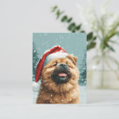 Chow Chow Chow WeihnachtsWeihnachtsWeihnachtsfeier Postkarte (Stehend Vorderseite)
