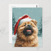 Chow Chow Chow WeihnachtsWeihnachtsWeihnachtsfeier Postkarte (Vorne/Hinten)