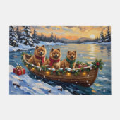 Chow Chow Christmas Boat Holiday Fußmatte (Vorderseite)