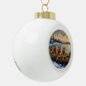Chow Chow Christmas Boat Holiday Keramik Kugel-Ornament (Links)