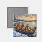 Chow Chow Christmas Boat Holiday Magnet (Vorderseite/Rückseite)