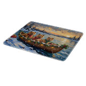 Chow Chow Christmas Boat Holiday Schneidebrett (Ecke)