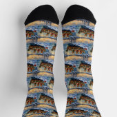 Chow Chow Christmas Boat Holiday Socken (Oben)