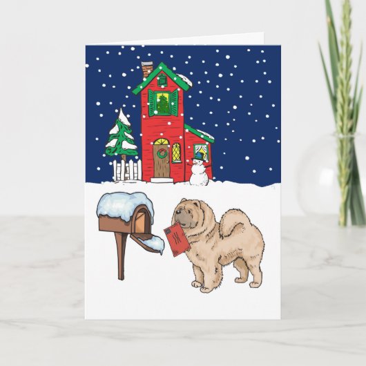 Chow Chow Christmas Feiertagskarte (Vorderseite)