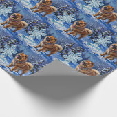 Chow Chow Christmas Sculpture Garden Holiday Geschenkpapier (Ecke)