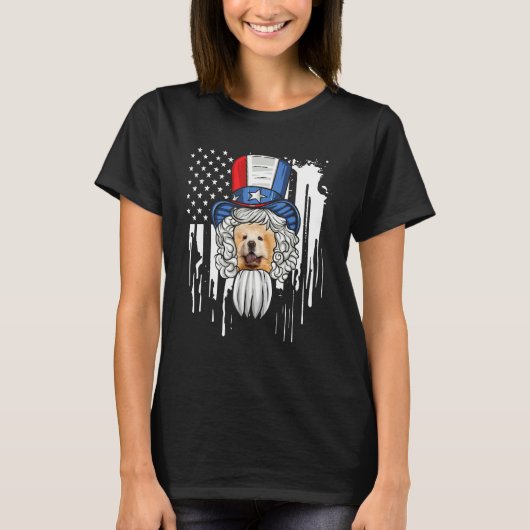 Chow Chow Costume Patriotic 4th Of July American F T-Shirt (Vorderseite)