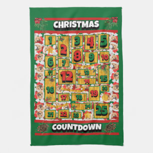 Chow Chow Countdown Weihnachten Adventskalender Hu Geschirrtuch