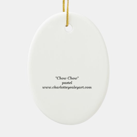 Chow Chow Dog Art Ornament (Hinten)