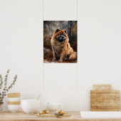 Chow Chow Dog Art Print Poster (Küche)