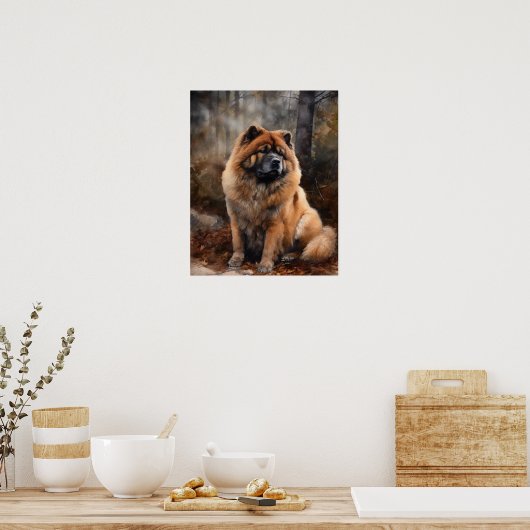 Chow Chow Dog Art Print Poster (Küche)
