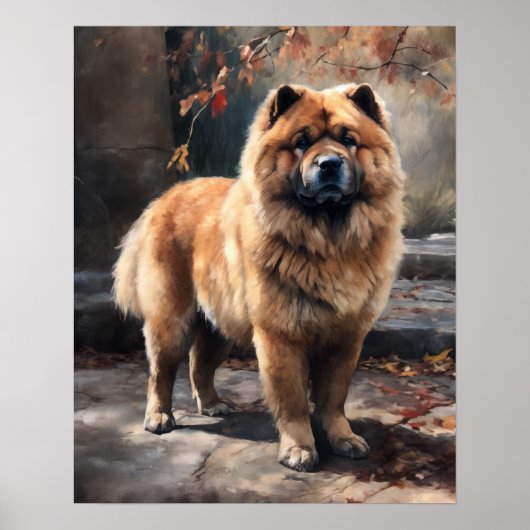 Chow Chow Dog Art Print Poster (Vorne)