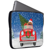 Chow Chow Dog Auto im Schnee Laptopschutzhülle (Vorne Rechts)