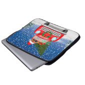 Chow Chow Dog Auto im Schnee Laptopschutzhülle (Vorne Knopf)