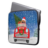 Chow Chow Dog Auto im Schnee Laptopschutzhülle (Vorderseite Links)