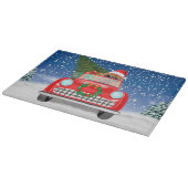 Chow Chow Dog Auto im Schnee Schneidebrett (Ecke)