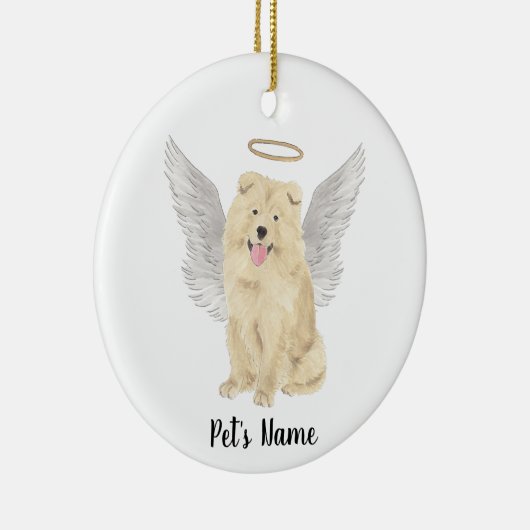 Chow Chow Dog Beileid Memorial Keramik Ornament (Rechts)