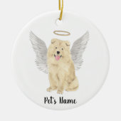 Chow Chow Dog Beileid Memorial Keramik Ornament (Vorne)